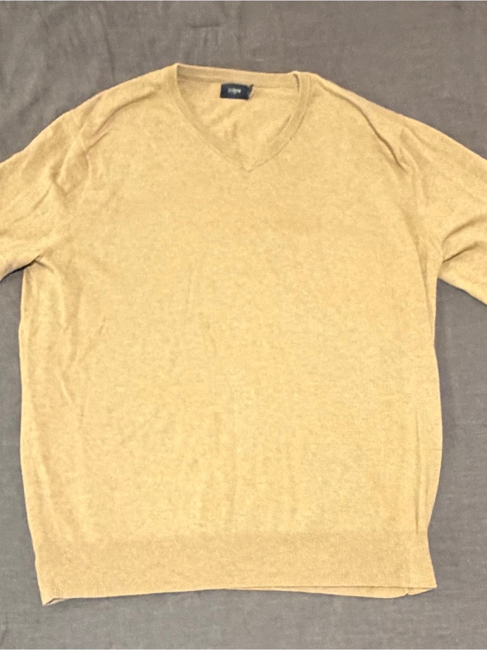 J. Crew Men's V-Neck Sweater in Mustard